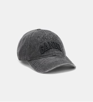 Casquette en coton signature - Ganni - Black washed