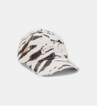 Casquette en coton imprimé zèbre signature - Ganni - Écru