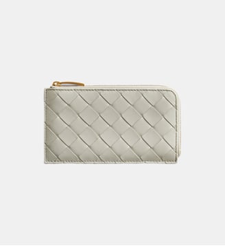 Porte-cartes zip - Bottega Veneta - Gris clair