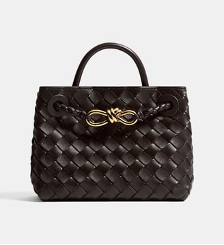 Sac à main Mini Andiamo en cuir - Bottega Veneta - Marron foncé