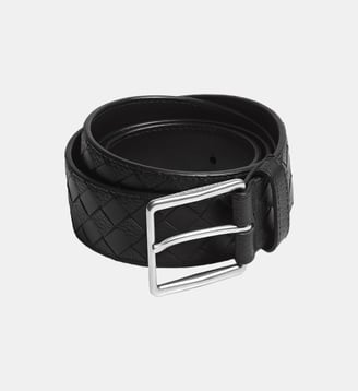 Ceinture Intrecciato Taurillon en cuir - Bottega Veneta - Black