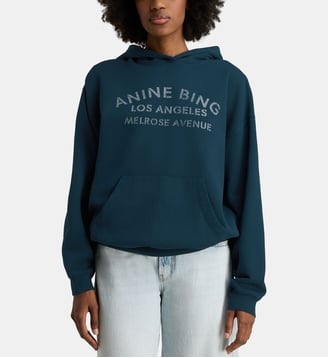 Hoodie Harvey oversize coton - Anine Bing - Navy
