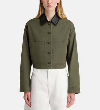Veste droite courte Yuma coton - Anine Bing - Vert army