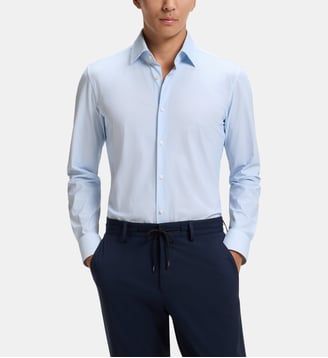 Chemise slim en jersey stretch performant - BOSS - Light et pastel blue
