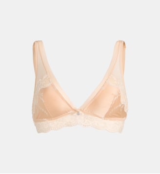 Soutien-gorge triangle en dentelle Splendeur sans armatures - Lise Charmel - Pêche