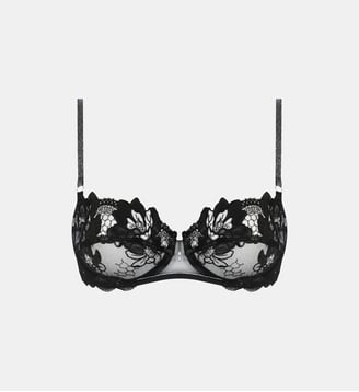 Soutien-gorge corbeille Cuir Sexy - Lise Charmel - Noir et argent