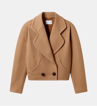 Manteau court en laine - Stella McCartney - Camel