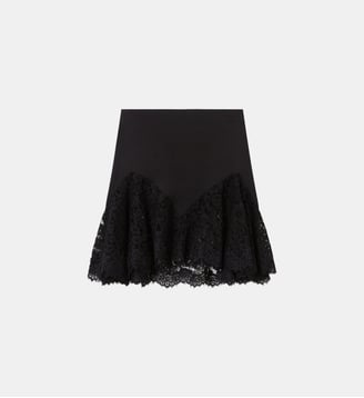 Jupe Lace-Trimmed - Stella McCartney - Noir