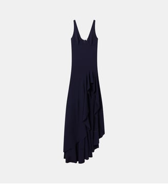 Robe longue Frill - Stella McCartney - Bleu marine