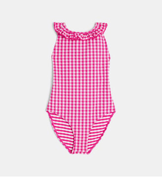 Maillot de bain 1 pièce Alba Vichy - Canopea - Rose et blanc