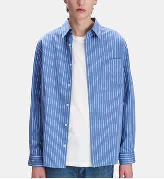 Chemise Malo rayée - A.P.C. - Bleu et blanc