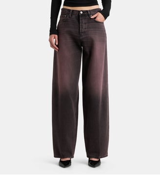 Jean oversize Bethany délavé - Haikure - Noir rose