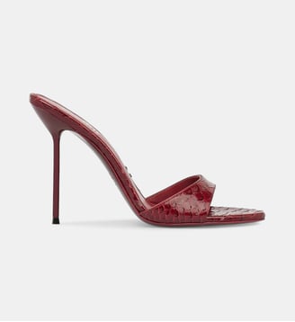 Mules à talons Lidia en cuir - Paris Texas - Rouge