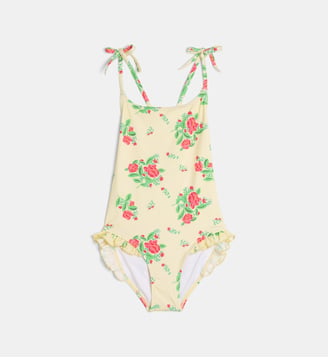 Maillot de bain 1 pièce Martha fleurs - Canopea - Jaune et rose
