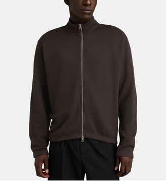 Sweatshirt zippé à col montant 3.0 - Another Aspect - Marron foncé