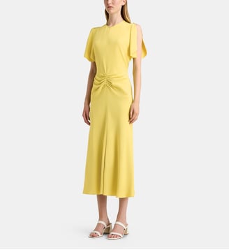 Robe midi Bela fronces - Victoria Beckham - Jaune