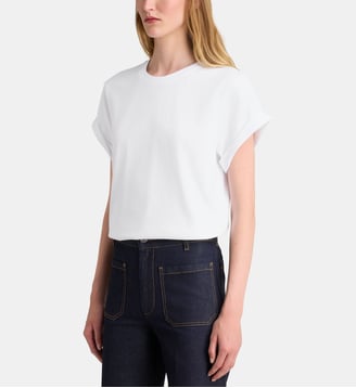 T-shirt droit Tilly coton bio - Victoria Beckham - Blanc