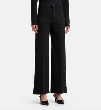 Jean ample Alina stretch coton - Victoria Beckham - Noir