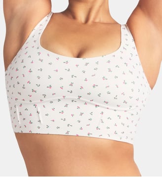 Brassière imprimé floral - NikeSKIMS - Blanc ivoire