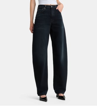 Jean barrel Bibi délavé - Haikure - Bleu noir