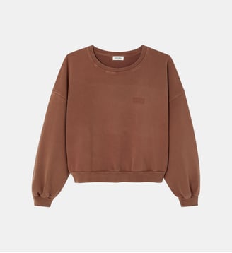 Sweat en coton griffé - American Vintage - Marron