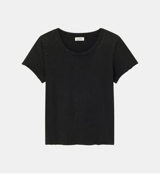 T-shirt droit en coton - American Vintage - Carbone