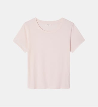 T-shirt droit en coton - American Vintage - Rose ballerine