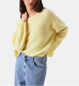 Pull col rond Vito - American Vintage - Citron