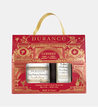 Cannelle Orange - Coffret Bougie Parfumée et Parfum d'Ambiance - Durance