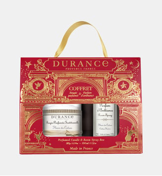 Fleur de Coton - Coffret Bougie Parfumée et Parfum d'Ambiance - Durance