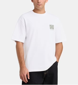 T-shirt Sajes en coton bio - Samsoe Samsoe - Blanc et vert
