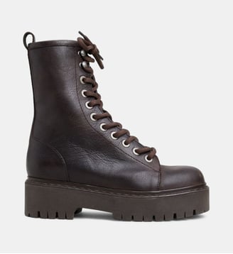 Boots Althea en cuir  - Jonak - Marron foncé