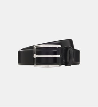 Ceinture en cuir à boucle ardillon - BOSS - Black
