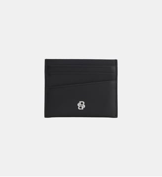 Porte-cartes en cuir avec monogramme Double B - BOSS - Black