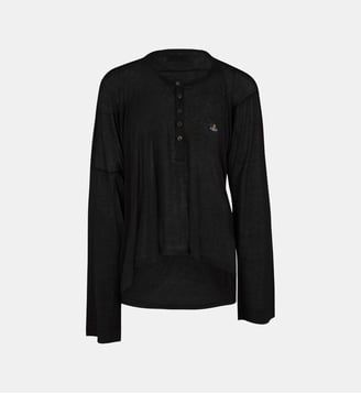 T-shirt Squiggle Henley - Vivienne Westwood - Noir