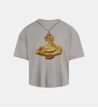 T-shirt Gold Orb Oversized Box - Vivienne Westwood - Gris