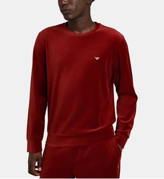 Sweat-shirt Chenille - Emporio Armani - Rouge foncé