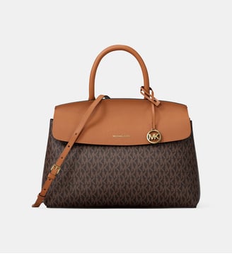 Sac à main signature monogramme - Michael Kors - Marron clair