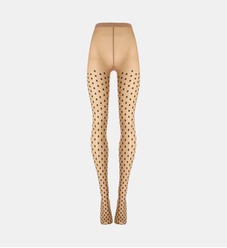 Collants Blossom - Wolford - Beige et noir