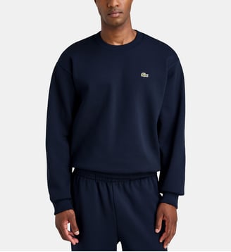 Sweat basique crocodile coton - Lacoste - Bleu marine
