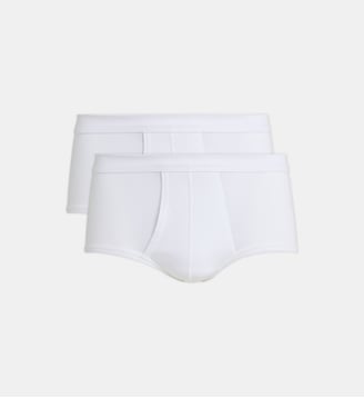 Lot de 2 slips taille haute ouvert coton - Mariner - Blanc