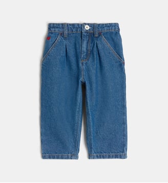 Jean ample  - Petit Bateau - Bleu denim