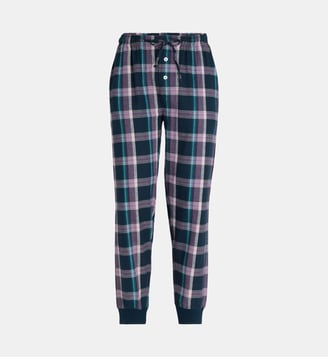 Pantalon long de pyjama séparable en flanelle à carreaux - Mariner - Anthracite