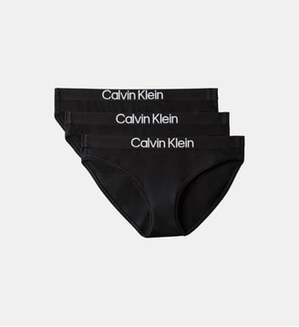 Lot de 3 culottes coton stretch siganture - Calvin Klein - Noir