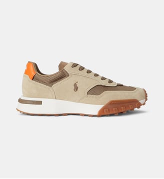 Baskets Eldridge à pans en daim - Polo Ralph Lauren - Beige et brun