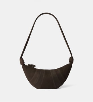 Sac Croissant Medium en cuir - Lemaire - Marron