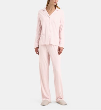 Ensemble de pyjama long Notch Collar - Lauren Ralph Lauren - Rose