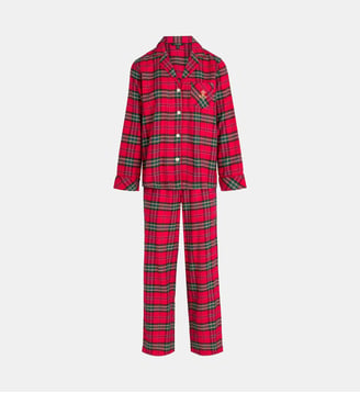 Ensemble de pyjama Notch Collar à carreaux effet flanelle - Lauren Ralph Lauren - Rouge