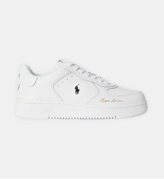 Baskets Masters Court en cuir - Polo Ralph Lauren - Blanc et noir