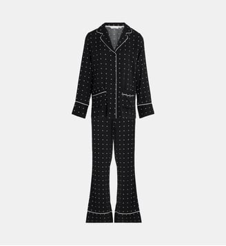 Pyjama long Nora à pois - Aruelle - Noir et blanc